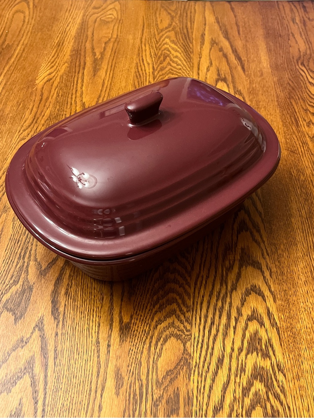 Pampered Chef Cranberry Deep Covered Baker Casserole Stoneware 3.1 Qt/3L #1152